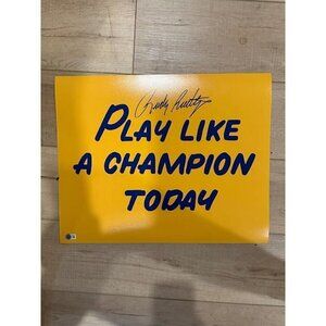 Rudy Ruettiger signed autographed Play Like A Champion Today 16x20 Photo Beckett